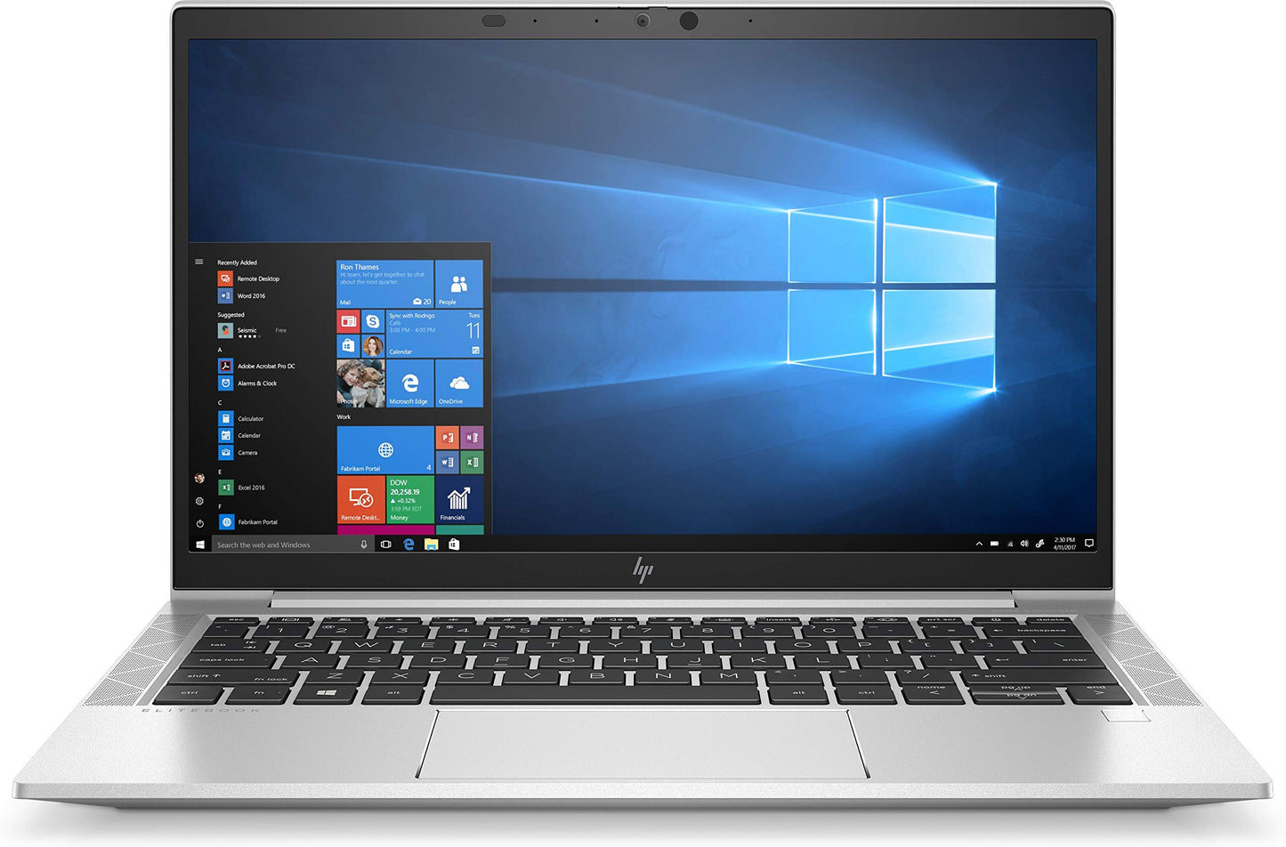 HP EliteBook 830 G7 reconditionné vue face écran allumé