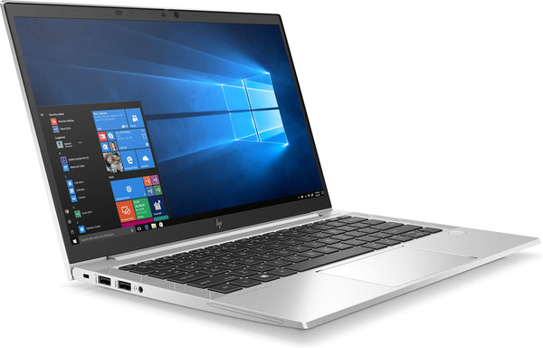 HP EliteBook 830 G7 reconditionné vue côté écran allumé