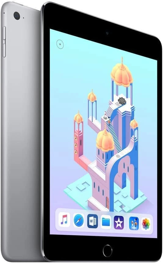iPad mini 4 Gris Sidéral reconditionné vues multiples avant tranche arrière