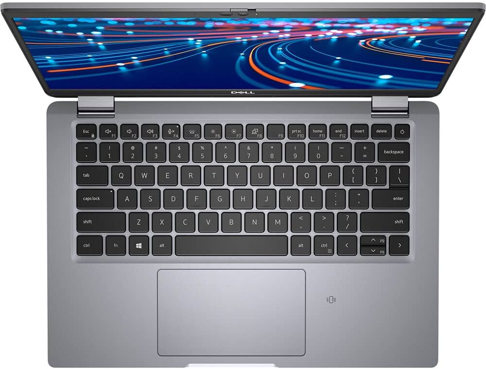 Dell Latitude 5320 reconditionné vue de face et de haut écran allumé