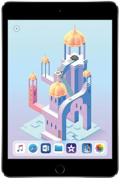 iPad mini 4 Gris Sidéral reconditionné face avant écran allumé