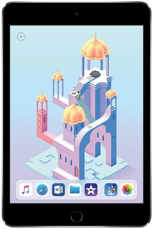 iPad mini 4 Gris Sidéral reconditionné face avant écran allumé